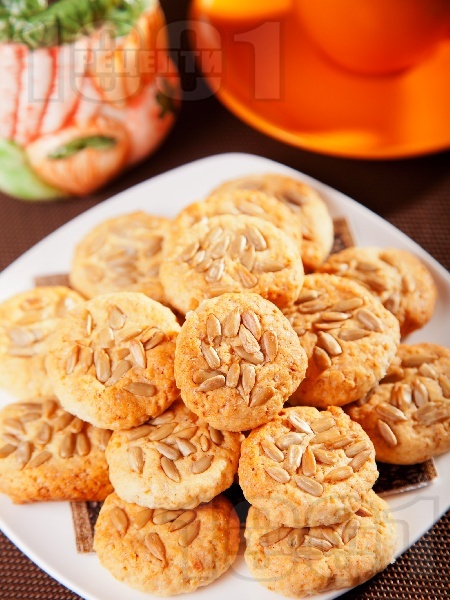 Кокосови масленки (маслени сладки) със слънчоглед - снимка на рецептата